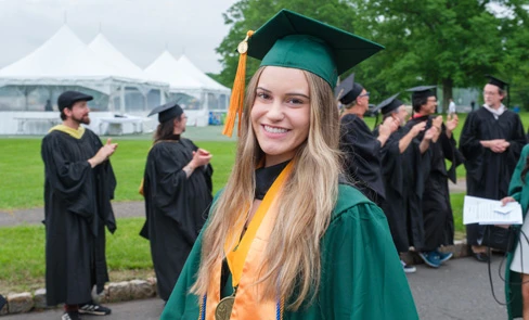 2025 female graduate smiling