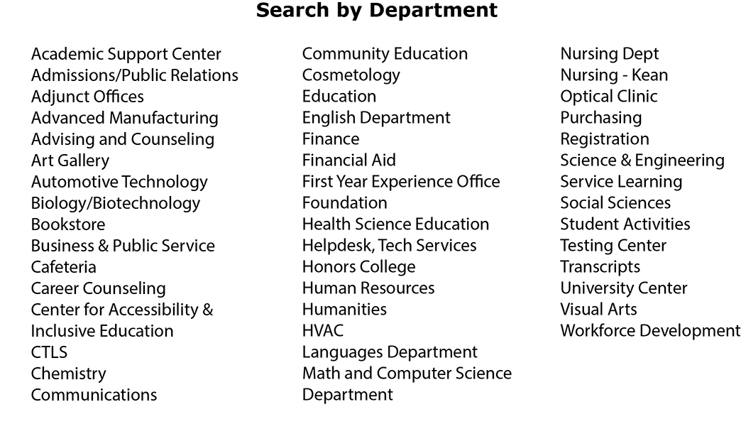 department list