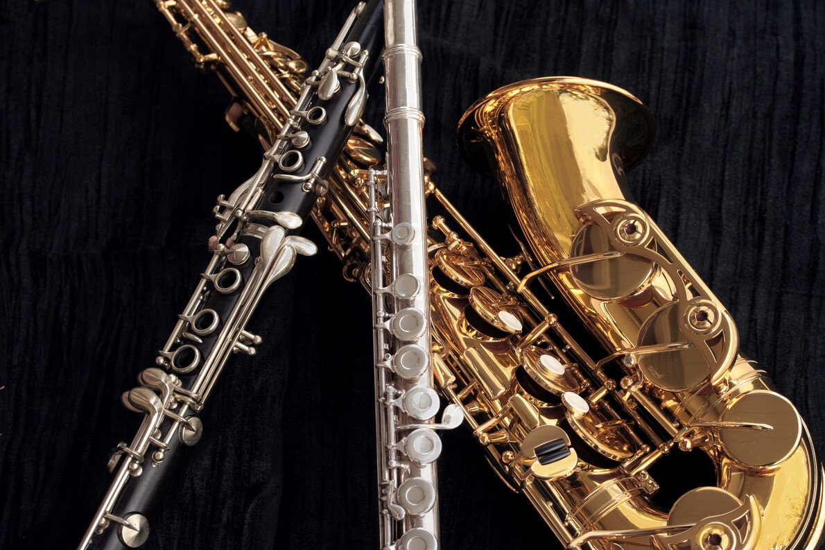 clarinet, flute and saxophone