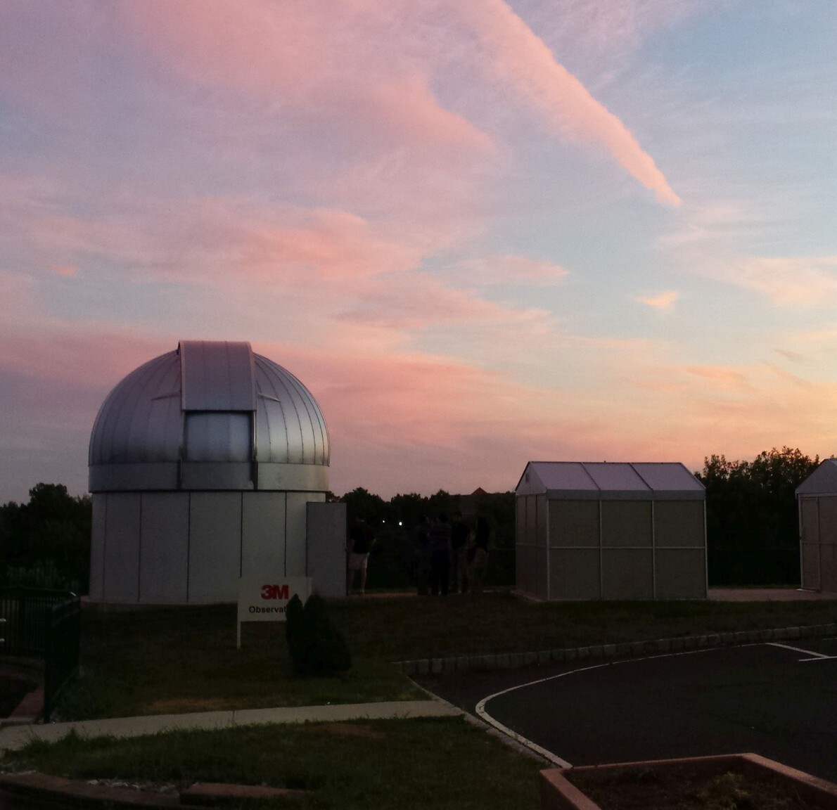 observatory at sunset
