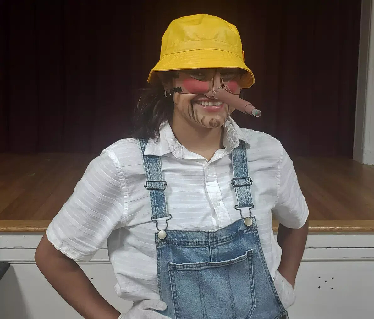 cropped version of jimena torres with pinocchio nose