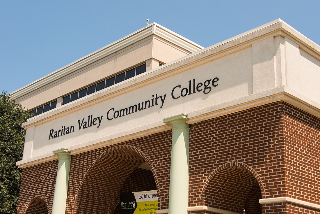 side view of rvcc name and top of arches