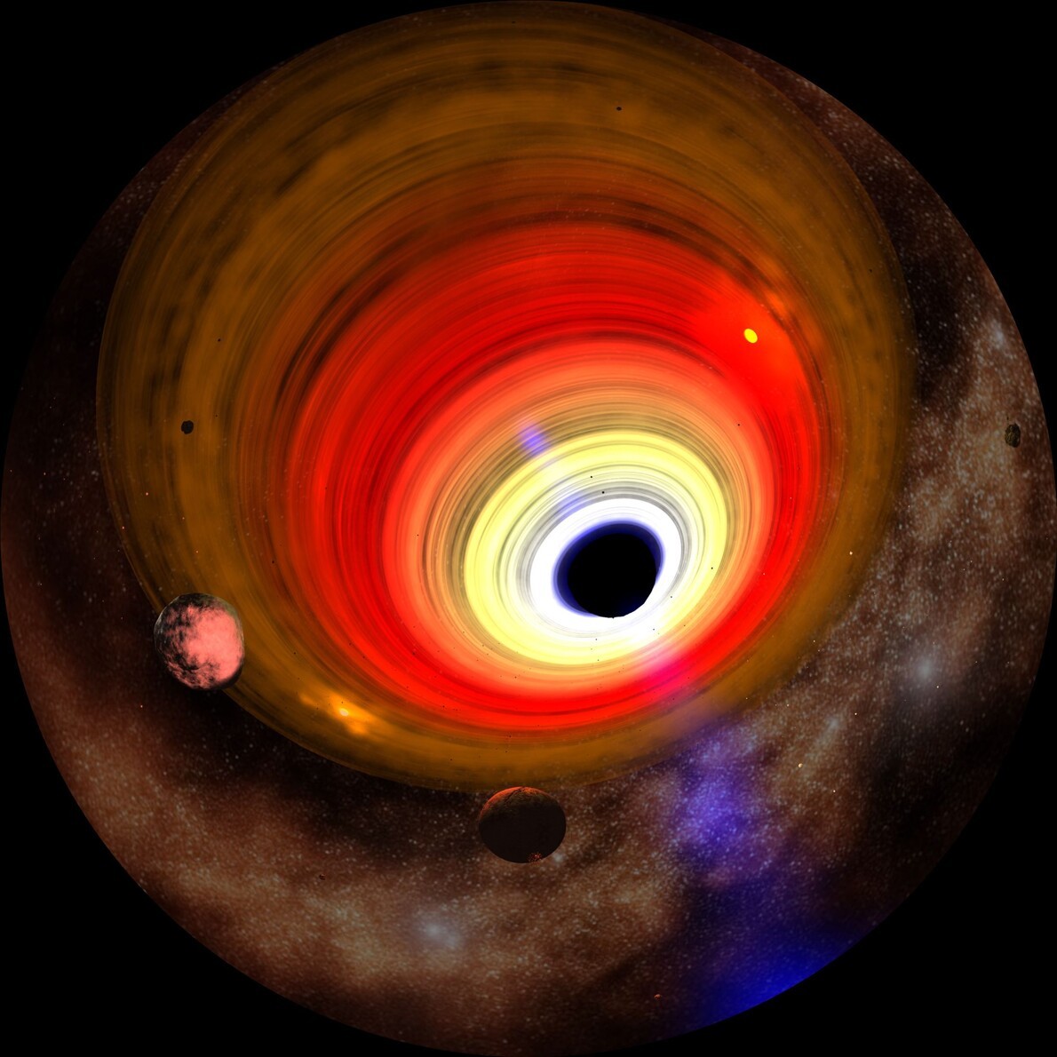 colorful image of black hole