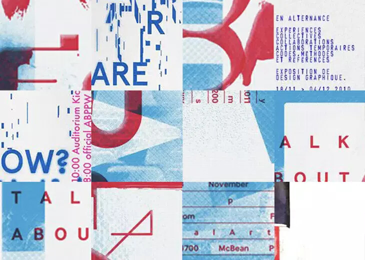 boxes of blues and red with letters