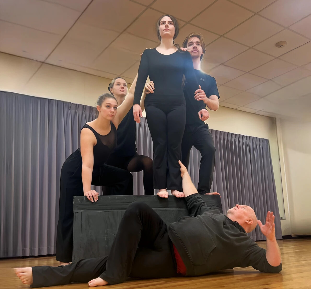 Ledge dance rehearsal