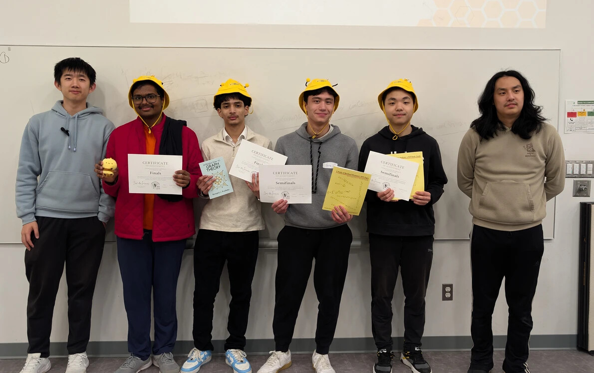 high school students with papers