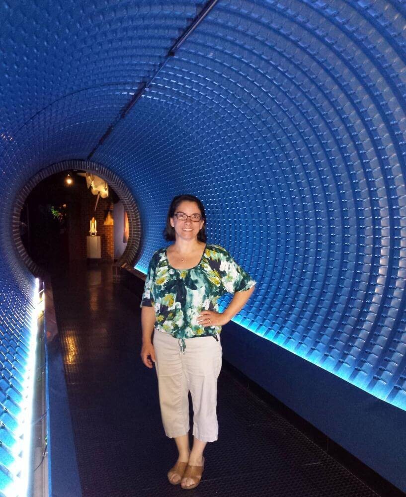Amie Gallagher in Planetarium tunnel