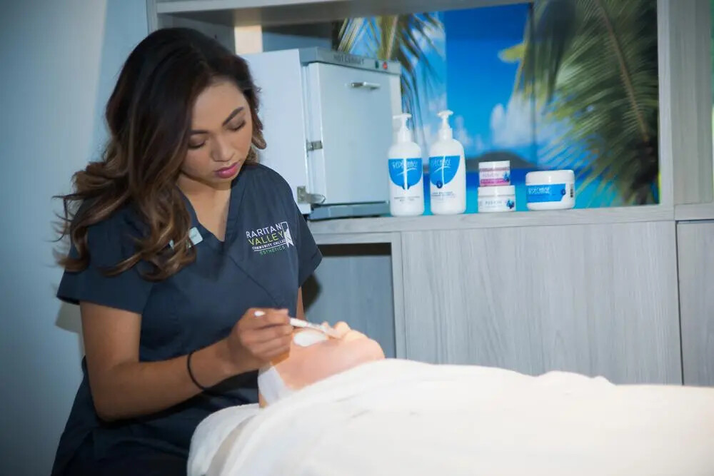 student giving facial