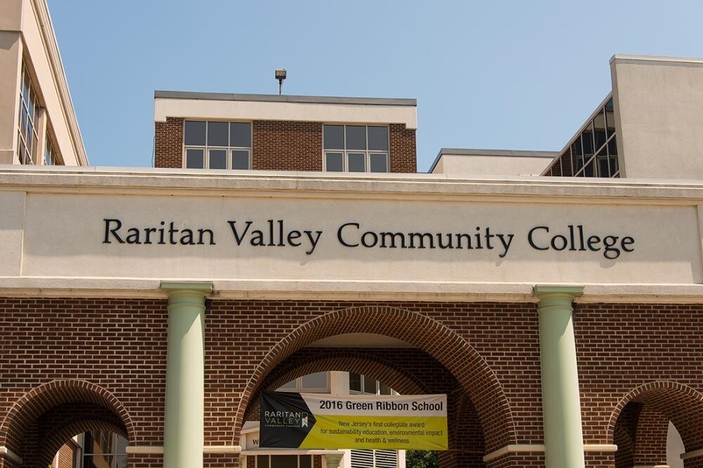 front view of rvcc sign and arches