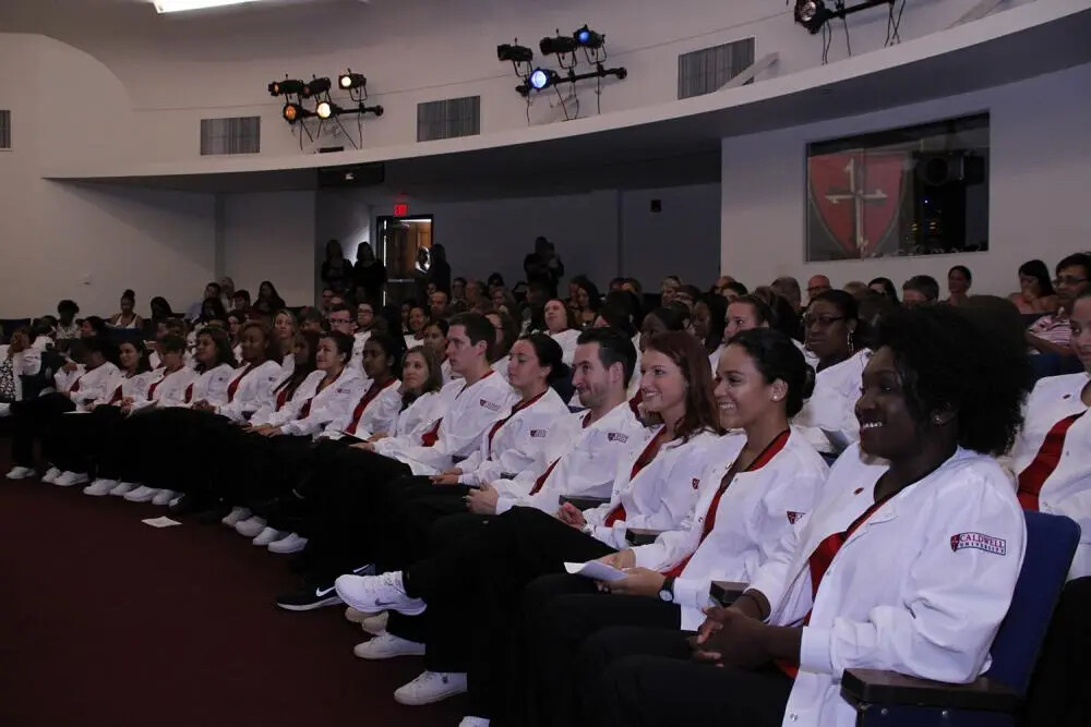 group of caldwell univ nursing students