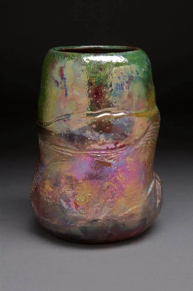 Raku vase