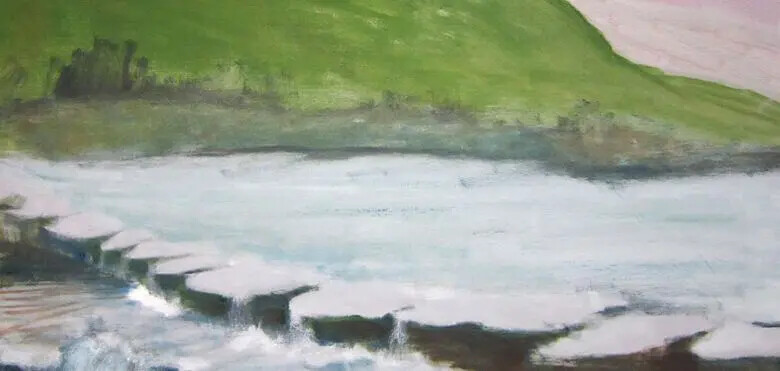 Odessa Lake painting
