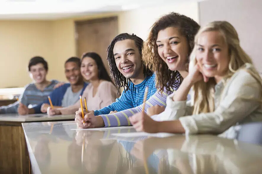 teens in class