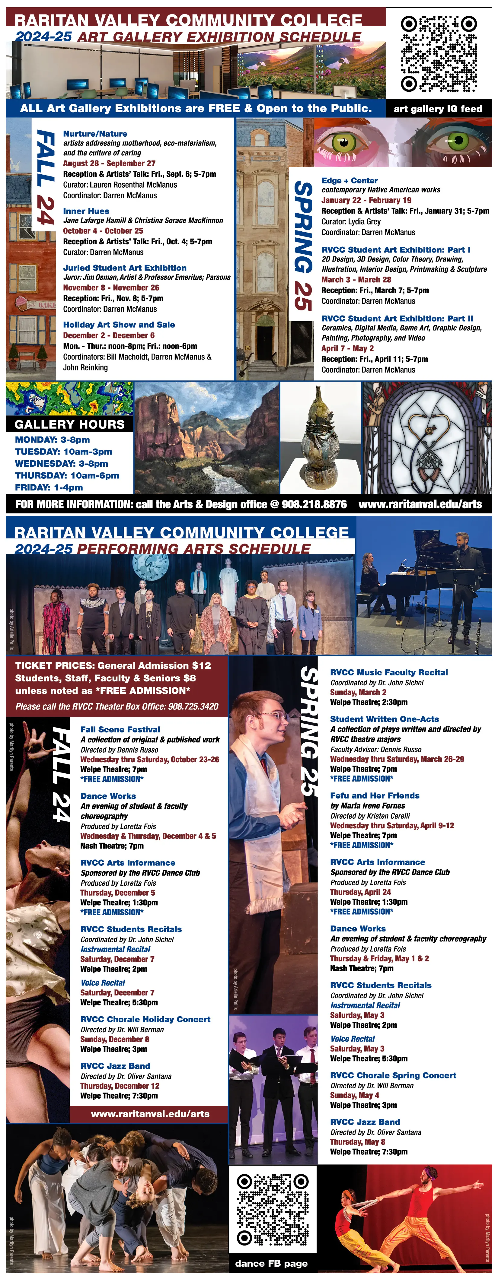 2024-2025 Arts and Design events calendar