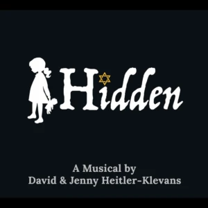 logo of Hidden a Musical, silloutte of a young girl and a star of David