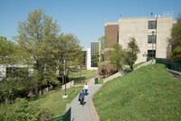 campus photo from back of somerset hall and conference center