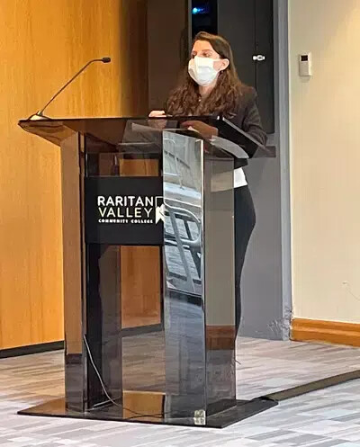agustina gonzalez at podium