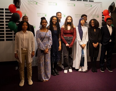 middle school robeson award winners lined up