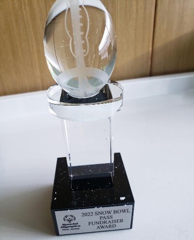 snow bowl glass trophy