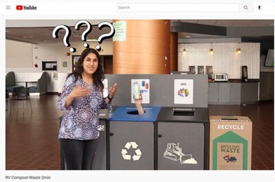 recycling video image with female student and question marks