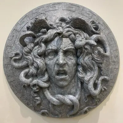 aegis in plaster with paint