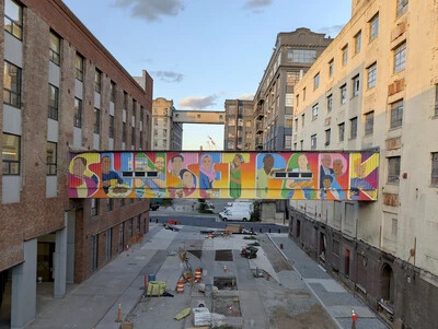 bush terminal mural south view