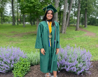 vaanya salwan in cap and gown
