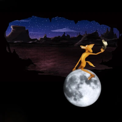 earth, moon, sun & coyote