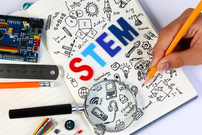 stem concept with drawing background