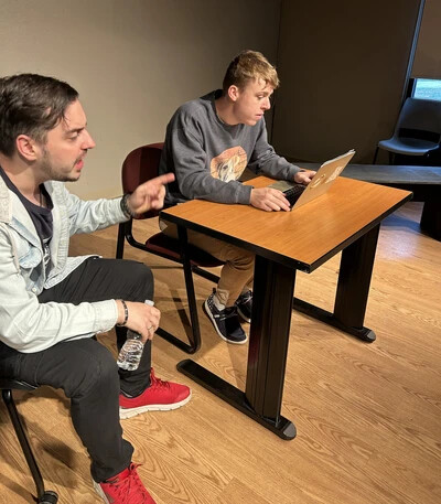 Nazar Turchyn and Tyler Isherwood in scene