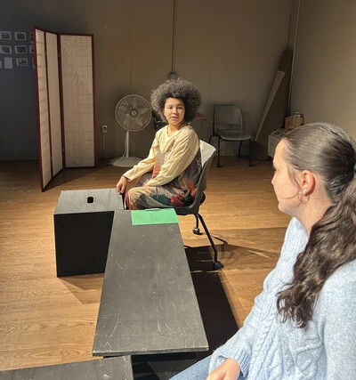 arielle bowie and grace delrossi in scene