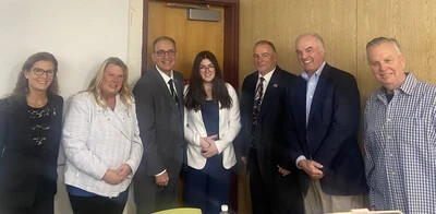 row of people at voting event at rvcc