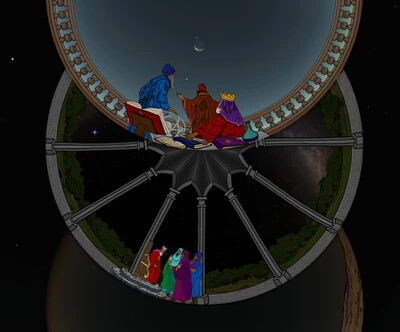 detail from christmas star poster