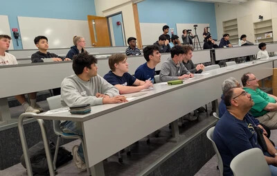 classroom photo in tiered rows