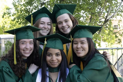 five female grads