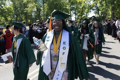 eof grad walking with water bottle