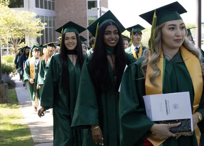 grads walking from bateman center