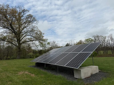 solar panel on grass