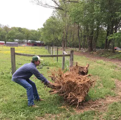 corey briggs doing farm work
