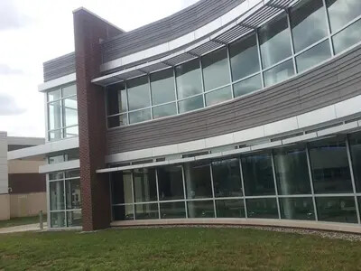 detail of science center exterior