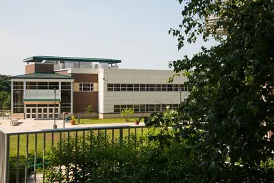 far away view of science building