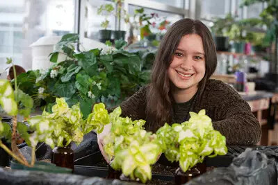 amber lindsay with plants
