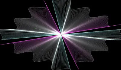 white and purple laser burst 