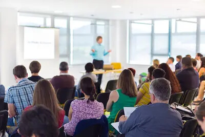 speaker at business convention