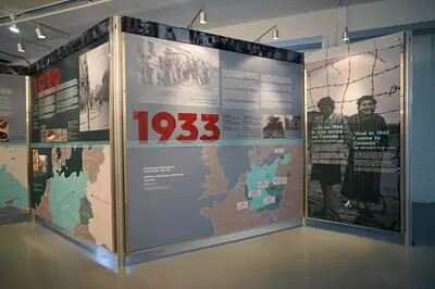 panel from And in 1948 I came to canada exhibit