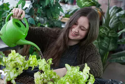 amber lindsay watering plants