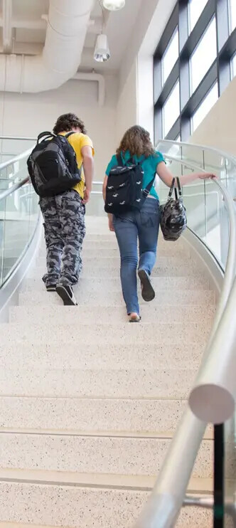 stairs in cafeteria