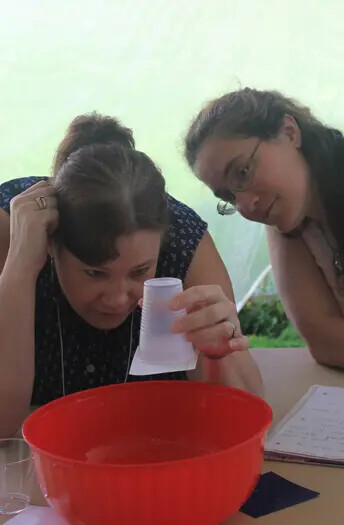 science education institute instructor doing a demonstration