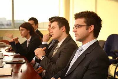 business people at conference