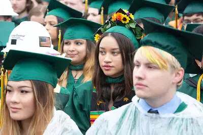 group of grads with blonde male